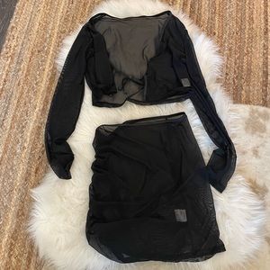 Mesh Swim Cover Up Set